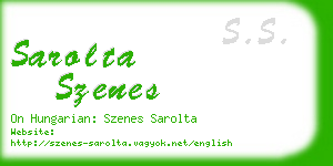 sarolta szenes business card